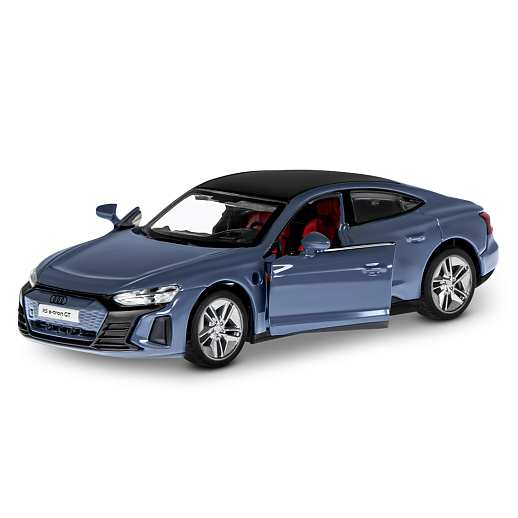 Машинка металлическая 1:36 Audi RS e-tron GT с зарядной станцией, серый, свет, звук, откр. двери и капот, инерция, в/к 20,6*9,*9 см в Джамбо Тойз #12