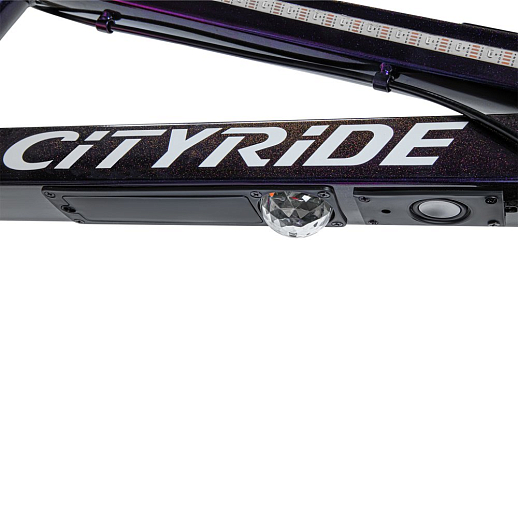 Двухколесный велосипед CITYRIDE, модель CR-B2-10, колеса 16 дюймов, рама сталь, дисковые механические тормоза, свет в раме, балансирные колеса, BT, цвет фиолетовый в Джамбо Тойз #12