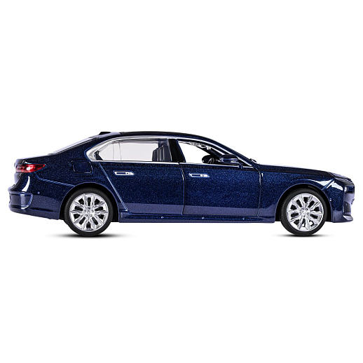 ТМ "Автопанорама" Машинка металлическая, 1:24 BMW I7, голубой, откр. двери и капот, свет, звук, свободный ход колес, в/к 25,3*13,7*5.5 см в Джамбо Тойз #13