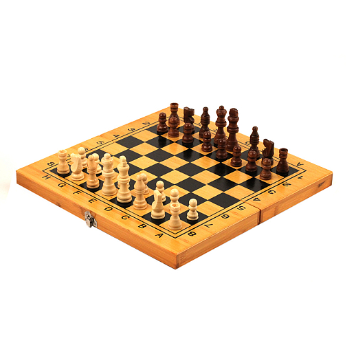 Настольная игра из дерева 3-в-1 "Шахматы, шашки и нарды" 35,5*5* 18,5 см, дерево в Джамбо Тойз
