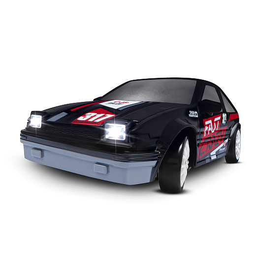 Машинка скоростная для дрифта на радиоуправлении AUTODRIVE, 1:24 2.4G, 4WD, 4 канала: вперед/назад, повороты, сменные шины, свет, с зарядкой, цвет черный, в/к 24,1х10,3х23,7 см в Джамбо Тойз #14