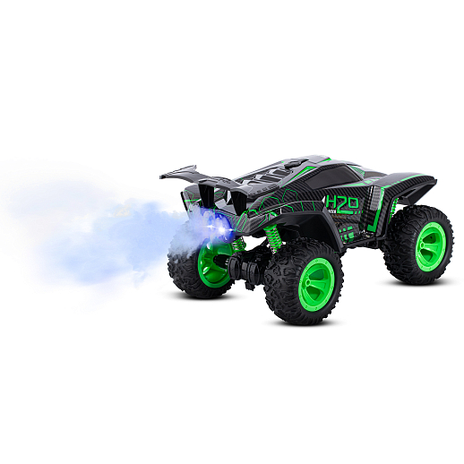 AUTODRIVE Р/У краулер с функцией пара,1:12,3D подсветка корпуса и пульта,4WD,цвет зеленый,в/к 38,5×21,5×18,5см в Джамбо Тойз #5
