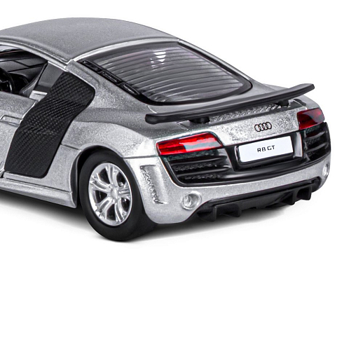 ТМ "Автопанорама" Машинка металлическая 1:43 Audi R8 GT, серебро, откр. двери, инерция, в/к 16*7,5*5 см в Джамбо Тойз #3