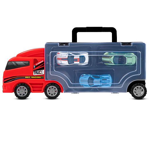 Автовоз-чемодан, в комплекте 6 машинок, своб.ход колес, в/к 30,5*8,5*12см в Джамбо Тойз #6