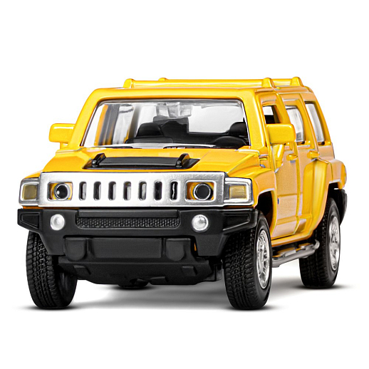 ТМ "Автопанорама" Машинка металлическая 1:43  Hummer H3, желтый, откр. двери, инерция, в/к 17,5*12,5*6,5 см в Джамбо Тойз #4