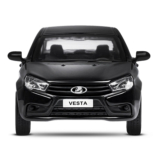 ТМ "Автопанорама" Машинка металлическая 1:43, LADA VESTA черная, откр. 2 двери., инерция + прицеп с дорожными знаками в Джамбо Тойз #10