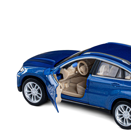 ТМ "Автопанорама" Машинка металлическая 1:32 BMW X6, синий, свет, звук, откр. двери, капот и багажник, инерция, в/к 17,5*13,5*9 см в Джамбо Тойз #15