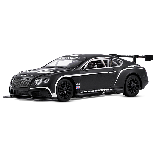 ТМ "Автопанорама" Машинка металл 1:24 Bentley Continental GT3 Concept, черный + белый, свободный ход колес, откр. двери, капот, свет, звук, в/к 24,5*12,5*10,5 см  в Джамбо Тойз #2