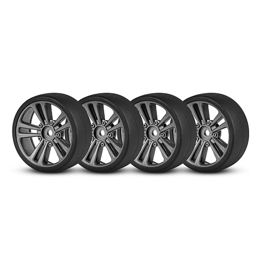 Р/у скоростная машина для дрифта,1:18,подсветка корпуса и днища, запасн. колеса, конусы 4шт.,цвет зеленый,с аккум, в/к 34*20,5*17,5см в Джамбо Тойз #18