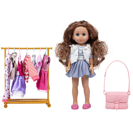 Кукла модница, в комплекте 7 дополнительных атрибутов одежды, сумка и туфли, в/к 33*9*36 см в Джамбо Тойз #2