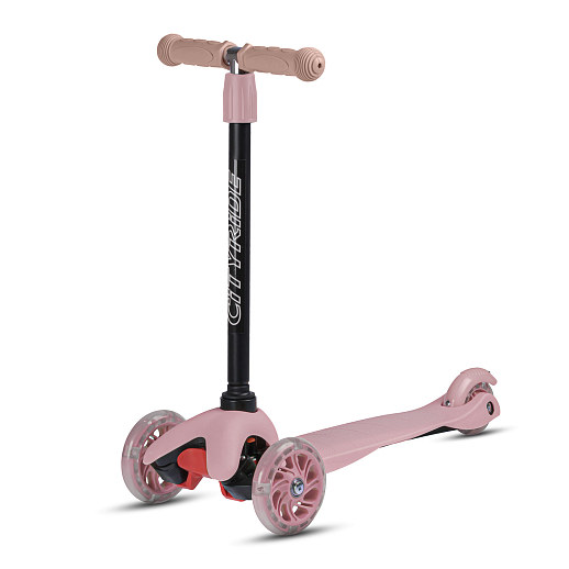 Самокат трехколесный CityRide xd4, пакет, Дека: PP+нейлон, колеса PVC 110/76 свет, руль металл телеск., цвет розовый в Джамбо Тойз