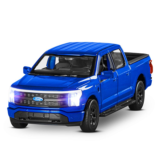 Машинка металлическая 1:36 Ford F-150 с зарядной станцией, синий, свет, звук, откр. двери и капот, инерция, в/к 20,6*9,*9 см в Джамбо Тойз #2