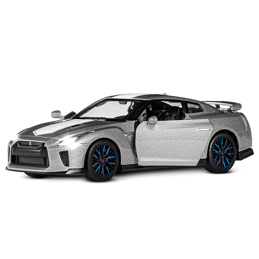 ТМ "Автопанорама" Машинка металлическая 1:32 Nissan GT-R (R35), серый, откр. двери, свет, звук, инерция в/к 18*13,5*9 см в Джамбо Тойз #6