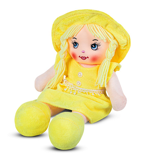 ТМ "Amore Bello" Кукла мягкая на бат., фразы на русском языке, стихотворение, песенка, 35 см, желтый, в/п в Джамбо Тойз #2