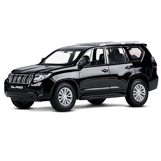 ТМ "Автопанорама" Машинка металлическая, 1:24, Land Cruiser Prado, черный, открываются двери, капот и багажник, свободный ход колес, световые и звуковые эффекты, в/к 24,5х12,5х10,5 см в Джамбо Тойз #2