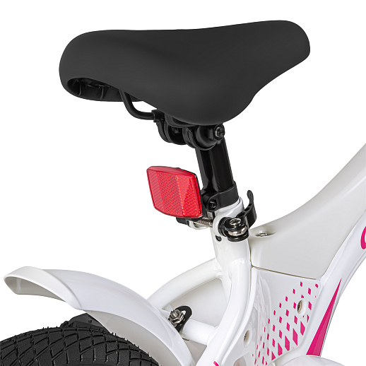Детский велосипед "Cityride REVO", модель CR-B2-05, рама сталь, кожух цепи 100%, обода алюм. 18", втулки сталь, покрышки 2,125, страх. колеса, руль сталь. вынос сталь, задние ножные тормоза, передний клещевой, крылья пластик, отражатели пер/зад и на спицах, цвет белый розовый в Джамбо Тойз #6