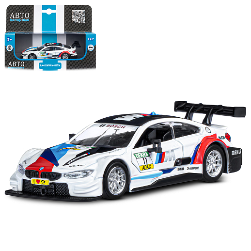 ТМ "Автопанорама" Машинка металлическая 1: 44 BMW M4, белый, откр. двери, инерция, в/к 17,5*12,5*6,5 см в Джамбо Тойз