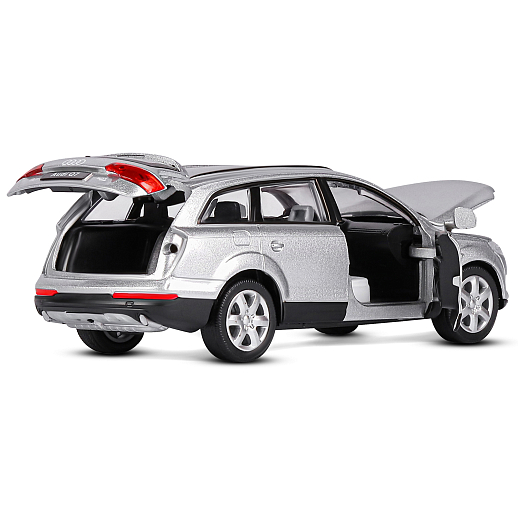 ТМ "Автопанорама" Машинка металлическая 1:32 Audi Q7, серебряный, свет, звук, откр. двери капот и багажник, инерция, в/к 19*9*7 см в Джамбо Тойз #6