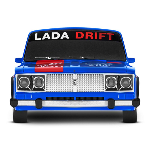 AUTODRIVE Р/У Машина для дрифта LADA 2106,М1:24,2.4GHz,4WD,свет фар,4 доп.колеса,конусы,с аккум.,цв.синий/серебро/красн.,в/к 24*10,3*23,7см в Джамбо Тойз #9