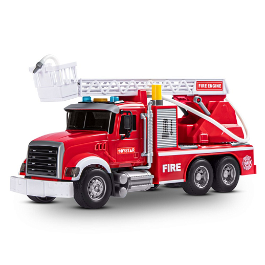 AUTODRIVE_Фрикционная Пожарная машина,помповый механизм,стреляет водой,звук,свет,на бат.,в гофрокор. 31*11*14,5см в Джамбо Тойз #2