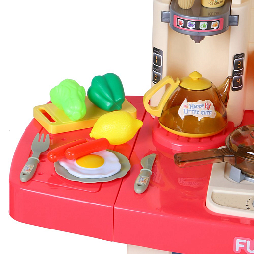 Игровой набор "Кухня", кран с водой, плита с паром, свет, звук, цвет красный, в/к 78х13х57 см в Джамбо Тойз #4