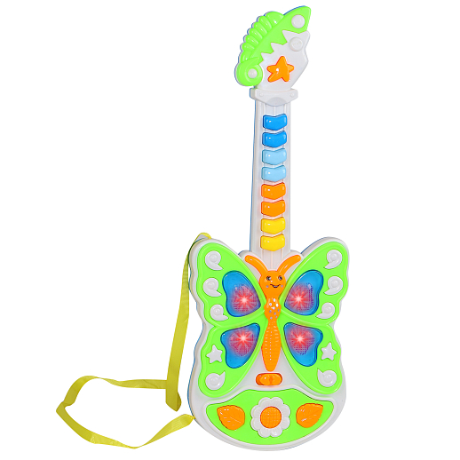 Музыкальная игрушка "Гитара", свет., звук. эфф., цвет зеленый,  в/к 46,0*4,0*21,0 см в Джамбо Тойз #4