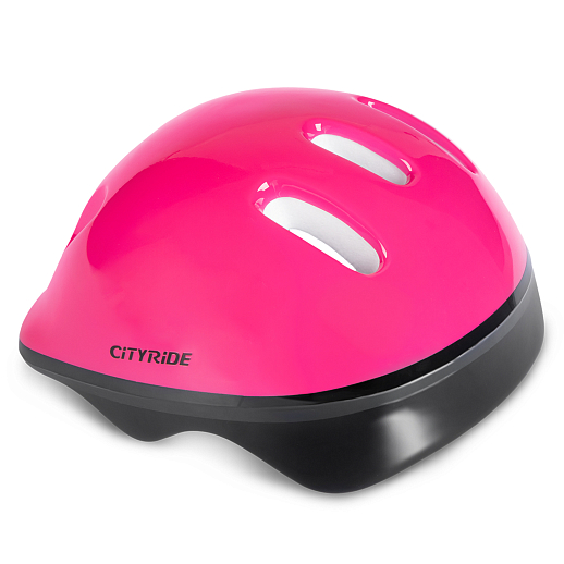 Набор CITYRIDE роликовые коньки-квады, шлем, защита, пластиковый мысок, колёса PU 80 и 40 мм, подшипники ABEC 5 углеродистая сталь, шлем белый пенополистирол, защита текстиль с пластиковыми накладками, 5 конусов в комплекте, вес до 40 кг, чёрный-розовый-голубой, в н-сумке в Джамбо Тойз #7