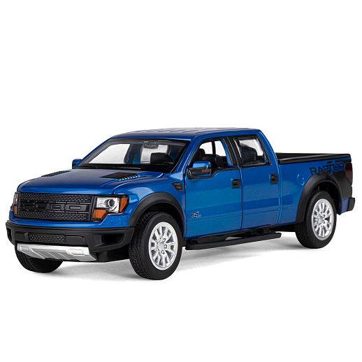 ТМ "Автопанорама" Машинка металлическая 1:34 Ford F-150 SVT Raptor,синий, свет, звук, откр. двери, капот и задняя дверка, инерция, в/к 20*10*11 см в Джамбо Тойз #2