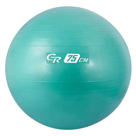 Мяч гимнастический 75 см ТМ "CR", 1200 г, антивзрыв и насос, мятный в мешке в Джамбо Тойз #2