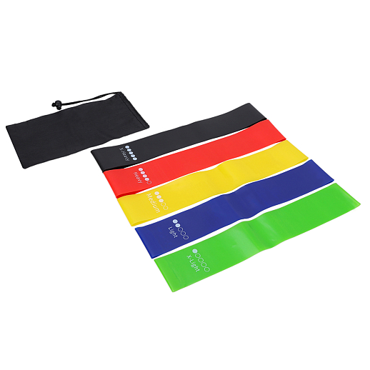 Валики для йоги, размер 29х9,5 см, 430г, цвет черный+ комплект гимнастических резинок 5шт в пленке в Джамбо Тойз #6
