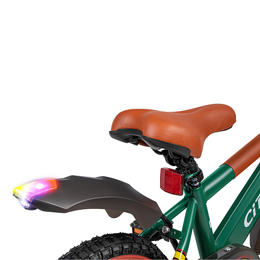Велосипед двухколёсный CITYRIDE, модель CR-B2-07F52, колеса 12", рама сталь, колеса сталь, балансирные колеса со светом, маячок в заднем крыле, цвет зеленый в Джамбо Тойз #2