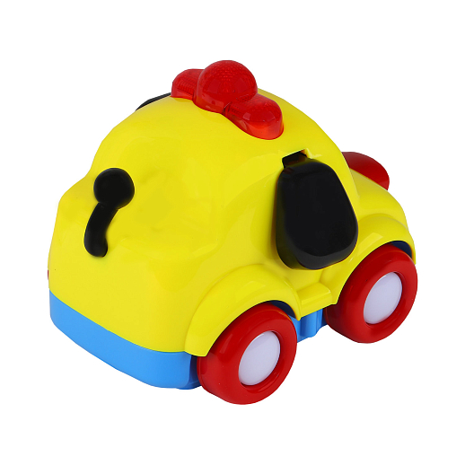 Машинка на бат. цвет желтый, со свет, звук эффектом, в/к 17*17,5*14 см  в Джамбо Тойз #5