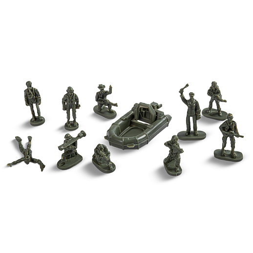 Боевая машина-гараж с транспортом, 2 машинки в комплекте, откидываются борта и люки, в/к 28,7*12,9*14,7 см в Джамбо Тойз #10