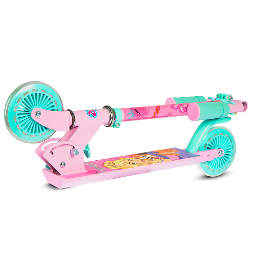 2хкол. самокат CITYRIDE Мила 120MM, 100% сталь, мягкие грипсы 95мм, розовый-мятный в Джамбо Тойз #8