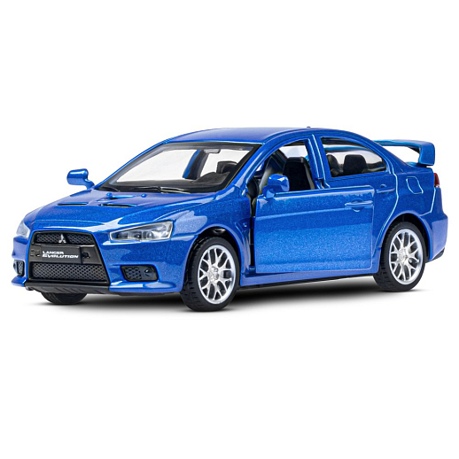 ТМ "Автопанорама" Машинка металлическая 1:41 Mitsubishi Lancer Evolution, синий, откр. двери, инерция, в/к 17,5*12,5*6,5 см в Джамбо Тойз #6
