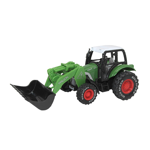ТМ "Автопанорама" Машинка металлическая, ТРАКТОР, зеленый, подвижные элементы, инерция, в/к 20,5*7,5*9 см в Джамбо Тойз #2