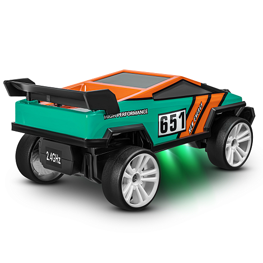 Р/у скоростная машина для дрифта,1:18,подсветка корпуса и днища, запасн. колеса, конусы 4шт.,цвет зеленый,с аккум, в/к 34*20,5*17,5см в Джамбо Тойз #7