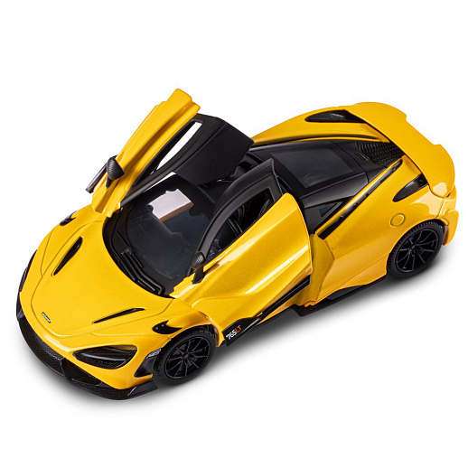 ТМ "Автопанорама" Машинка металлическая, 1:31 McLaren 765 LT, желтый, открываются двери, свет, звук, инерция, в/к 18*13,5*9 см в Джамбо Тойз #14