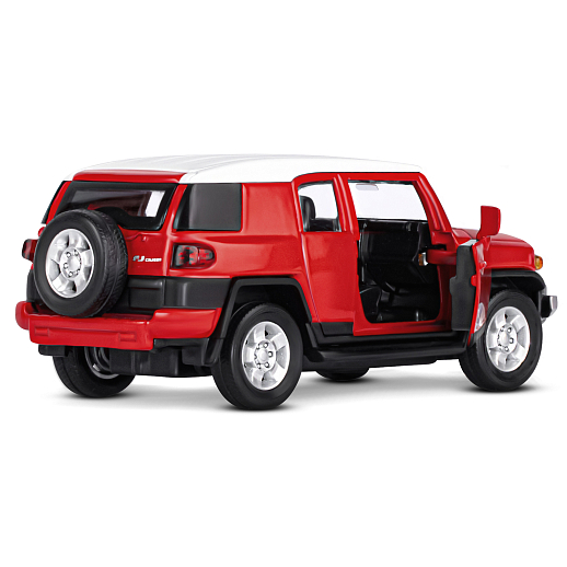 ТМ "Автопанорама" Машинка металлическая  1:32 Toyota FJ Cruiser, красный, свет, звук, откр. двери, инерция, в/к 17,5*13,5*9 см в Джамбо Тойз #15