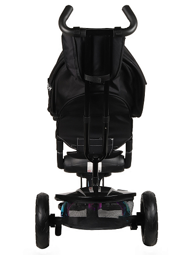 Детский трехколесный велосипед с ручкой CITY-RIDE LUNAR. Поворотное сиденье 360, складная крыша D600, подножки, надувные колеса 12/10, фара, цвет бензин в Джамбо Тойз #6