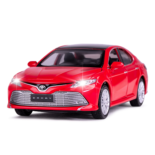 ТМ "Автопанорама" Машинка металлическая 1:34 Toyota Camry, красный, свет, звук, откр. двери, капот и багажник, инерция, в/к 17,5*13,5*9 см в Джамбо Тойз #4