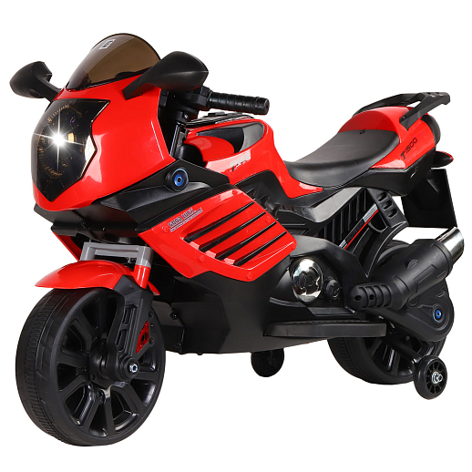 Мотоцикл на аккум. 6v7ah*1,свет, индикатор заряда батареи,МР3 плейер, 95*47*63см, макс. нагрузка 25кг. Цвет - красный в Джамбо Тойз