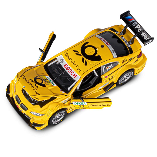 ТМ "Автопанорама" Машинка металлическая 1:32 BMW M3 DTM, желтый, свет, звук, откр. двери и капот, инерция, в/к 17,5*13,5*9 см в Джамбо Тойз #14