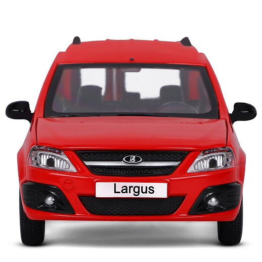 Машинка металлическая Автопанорама, инерционная, коллекционная модель LADA LARGUS, масштаб 1:24, свет, звук, открываются 4 двери, капот, багажник, красный, в/к 24,5*12,5*10,5 см в Джамбо Тойз #9