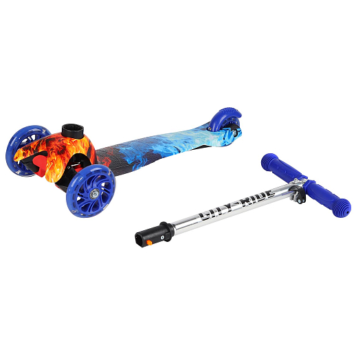 Самокат трехколесный CITY-RIDE (пакет). Руль телеск.: алюминий с резин.рукояткой. Дека: PP+нейлон гидрографика, размеры 51*11 см. Колеса: 110/76 PU со светом. Максимальная нагрузка: 35кг. Возраст: от 3 лет. Подшипник: Аbec-5 в Джамбо Тойз #3