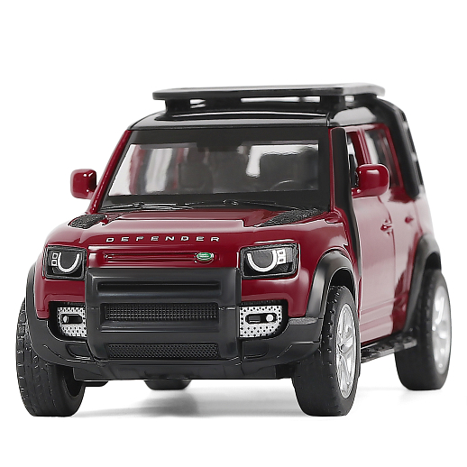 ТМ "Автопанорама" Машинка металлическая 1:43 2020 Land Rover Defender 110, красный, откр. двери, инерция, в/к 17,5*12,5*6,5 см в Джамбо Тойз #4