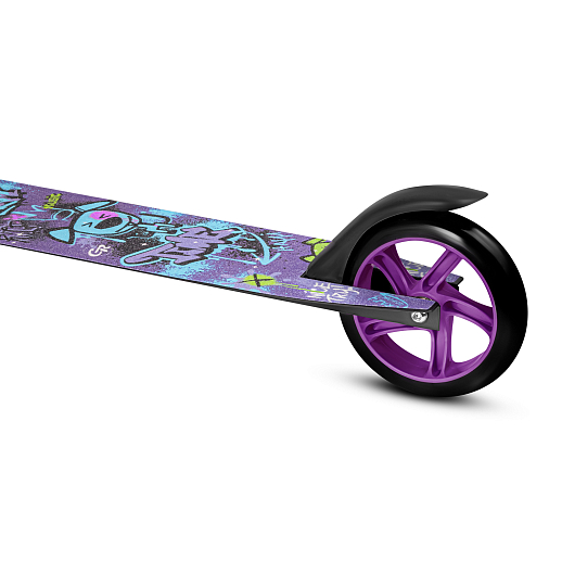 Самокат из 100% стали с полиуретановым колесом диаметром 145 мм, подшипником ABEC-7 грипсы TPR Размер изделия: 76 * 32 * 96 см Упаковка: 1 шт / коробка, 23*12*68.5 см размер деки:: 51X12 см, черный в Джамбо Тойз #6