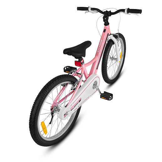 Велосипед двухколесный CITYRIDE, модель CR-B2-11FU, рама сталь, колеса алюминий 20", v-brake тормоза, встроенная в раму подсветка, подножка, цвет розовый в Джамбо Тойз #8
