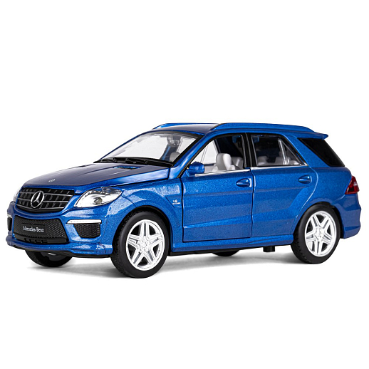 ТМ "Автопанорама" Машинка металлическая 1:32 Mercedes-Benz ML63 AMG, синий, свет, звук, откр. двери, капот и багажник, инерция, в/к 17,5*13,5*9 см в Джамбо Тойз #2