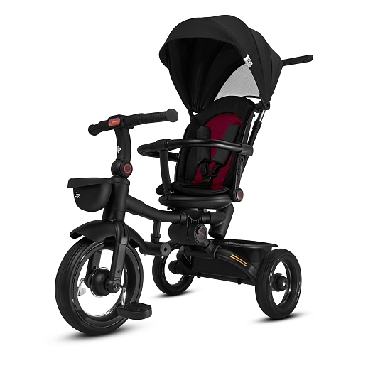 Детский 3хкол. велосипед ”CITYRIDE“ Рама сталь, колясочная крыша, ручка управления , корзина. Колеса EVA 10/8, подножки-педали. Бампер безопасности, черный в Джамбо Тойз #3